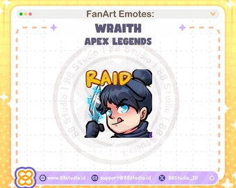 Chibi Wraith Raid Emote: Apex Legends Twitch/Discord Emoji (Digital Download)