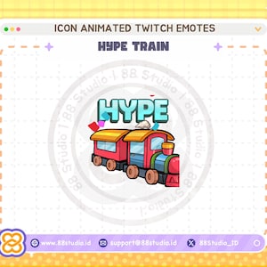 Animated Hype Train Twitch Emotes: Chibi Style (Digital Download)