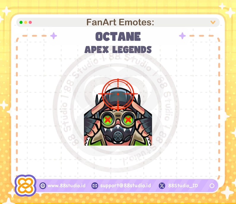 Chibi Octane Nice Shot Emote: Apex Legends Twitch Emote (Digital Download) image 1