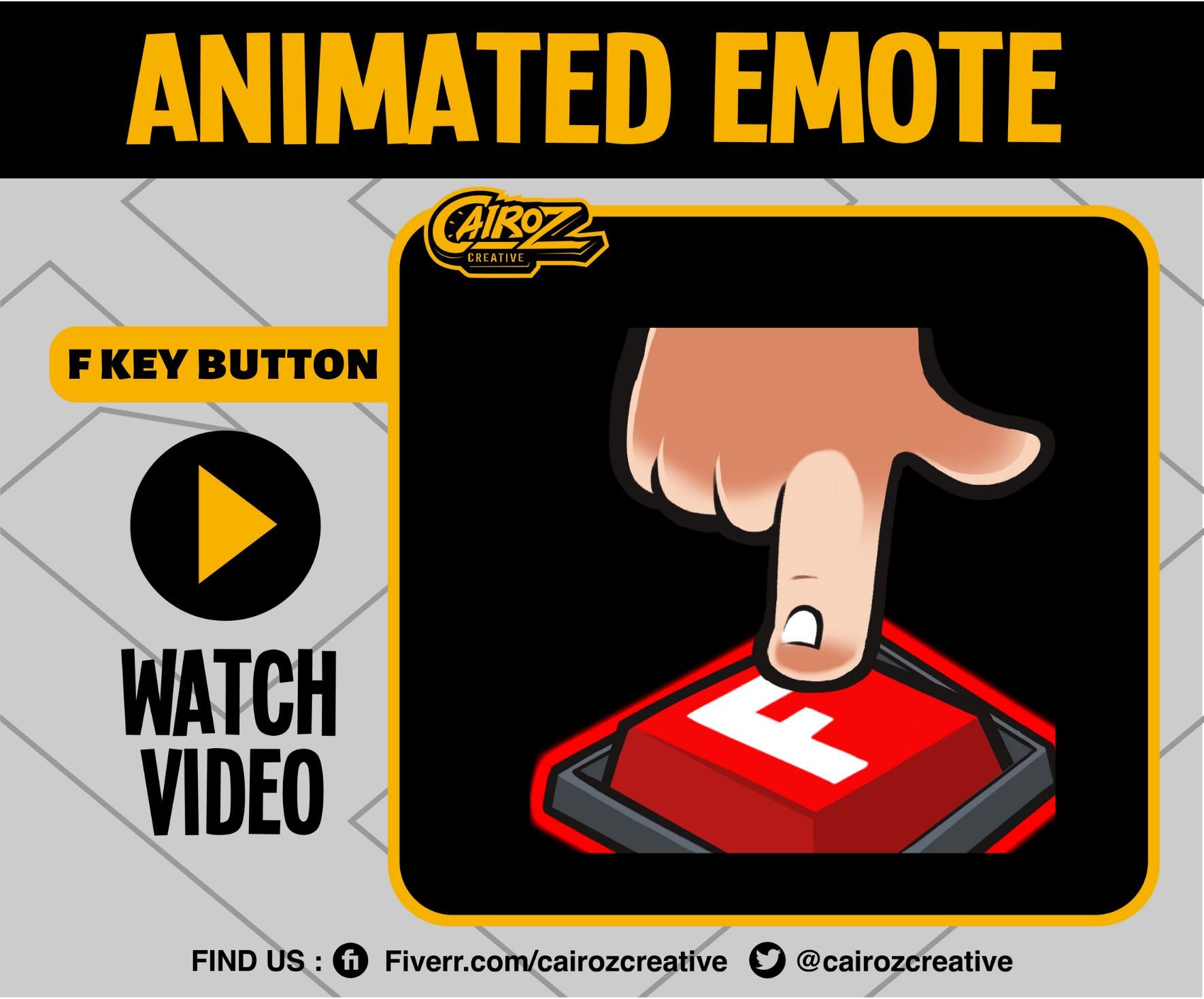 Animated F Button Twitch Emotes Discord Emoji Keyboard -  Denmark