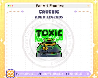 Emote de tanque de gas cáustico chibi: Emoji de Twitch de Apex Legends (descarga digital)