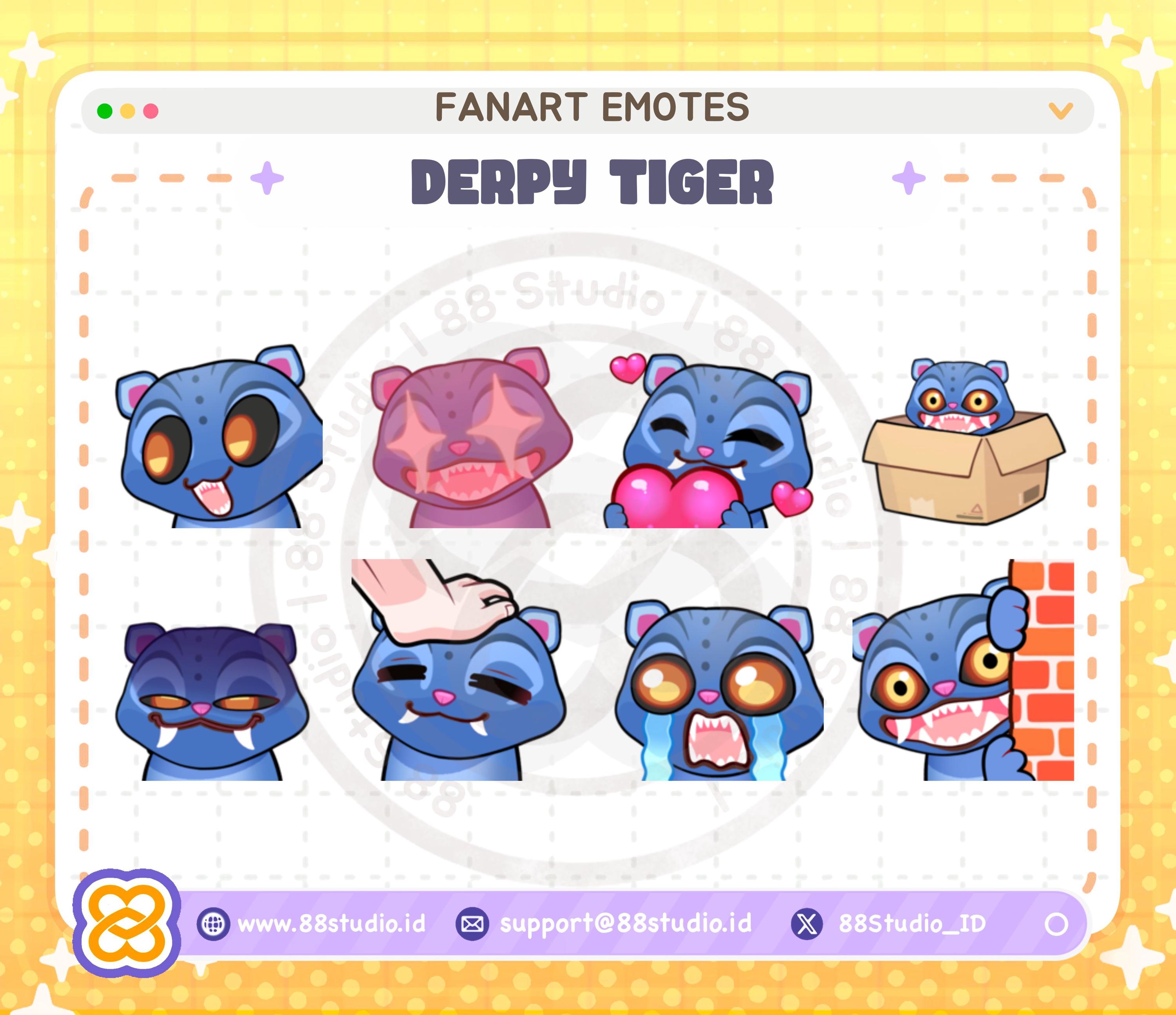 Derpy Tiger Kpop Demon Hunters Static / Regular Emotes P2U (paid to Use ...