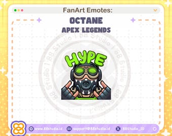 Emote Chibi Octane Hype: Apex Legends Twitch/Discord (Descarga digital)