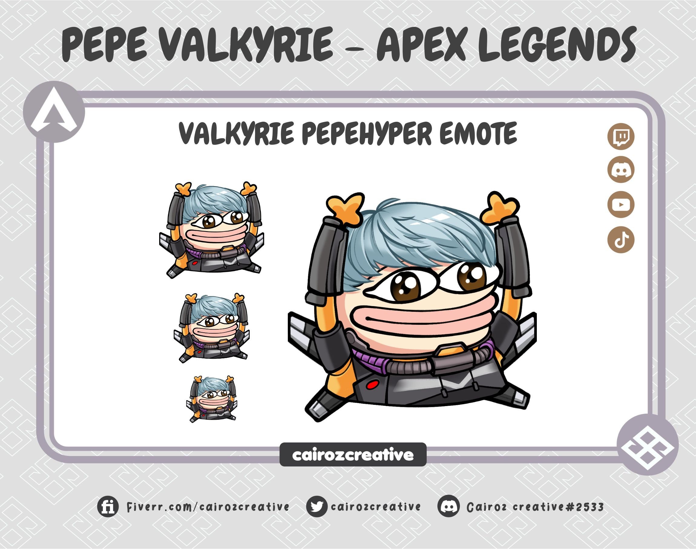 Loba Pepega, Pepe Apex Legends Pepe Twitch Emotes, Chibi Twitch Emotes,  Pepe Frog Pepega Meme Twitch Emotes by Cairoz Creative