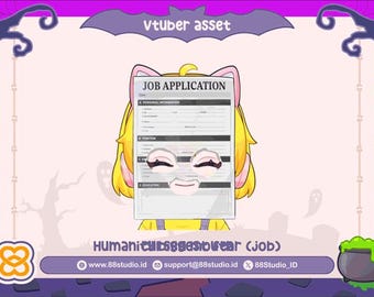 Job Application Mask Halloween Live2D Asset by 88 Studio