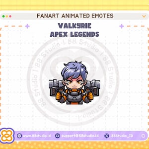 Animowana emotka Walkirii GG Twitch: Chibi Apex Legends (do pobrania cyfrowego) zdjęcie 1