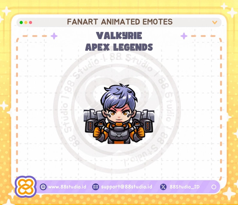Animowana emotka Walkirii GG Twitch: Chibi Apex Legends (do pobrania cyfrowego) zdjęcie 1