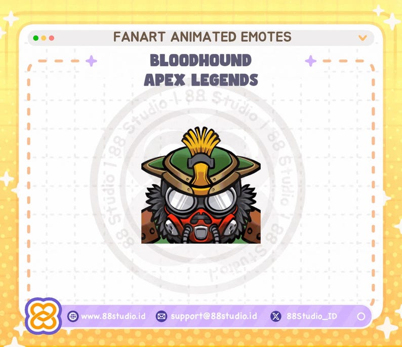 Animated Bloodhound Hunt Mode Twitch Emote: Apex Legends (Digital Download) image 1