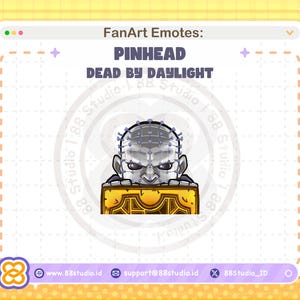 Pinhead Lurk Twitch Emote: Horror Chibi Hellraiser (Digital Download)