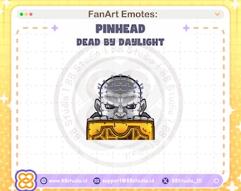 Pinhead Lurk Twitch Emote: Horror Chibi Hellraiser (Digital Download)