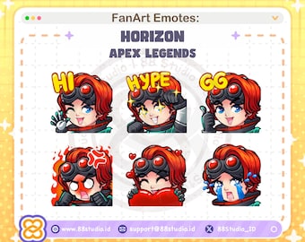 Paquete de gestos de Twitch de Chibi Horizon Apex Legends (descarga digital)