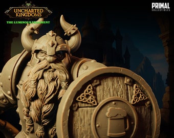 Brourum Axedelver (Dwarf)-Uncharted Kingdoms-3D Printed Resin RPG Tabletop/Boardgames-Miniature/Bust-Primal Collectibles