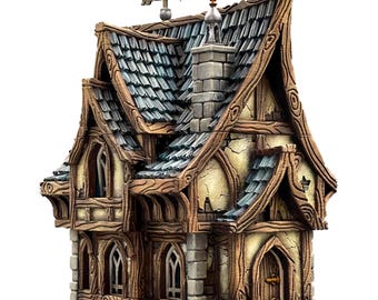 Willow's Rest Cottage-Hamlet of Misty Hollow-Antigone Miniatures-3D Printed Tabletop RPG/Gaming Fantasy Terrain