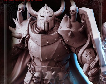 Kalsour (Dark Knight)-Masters of Dungeons Quest-Rise of the Death Lord-Primal Collectibles-3D Printed Resin HeroQuest Miniature/Bust