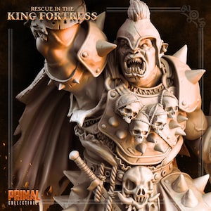 Throg (Orc Warlord)-Masters of Dungeons Quest-Rescue in the King Fortress-Primal Collectibles-3D Printed Resin HeroQuest Miniature/Bust