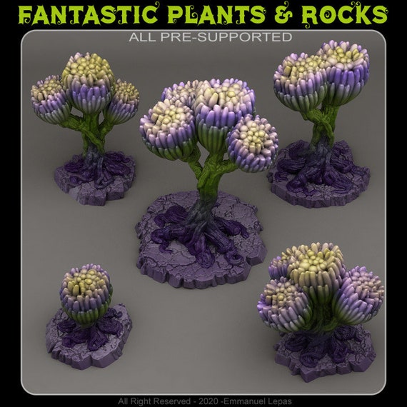 Sci-fi Unknown Flowers-fantastic Plants and Rocks-3d Printed Resin  Rpg/dungeons & Dragons Tabletop Gaming Terrain - Etsy