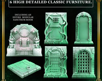 Masters of Dungeons Quest-The Mirror Maze Terrain-Primal Collectables-3D Printed Resin 32mm HeroQuest