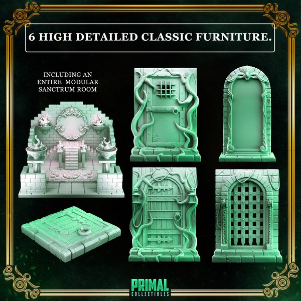 Masters of Dungeons Quest-The Mirror Maze Terrain-Primal Collectables-3D Printed Resin 32mm HeroQuest