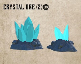 Crystal Mine Ore-Moonshine Miniatures-3D Printed Resin Tabletop RPG/Dungeons & Dragons Fantasy Lighted Terrain