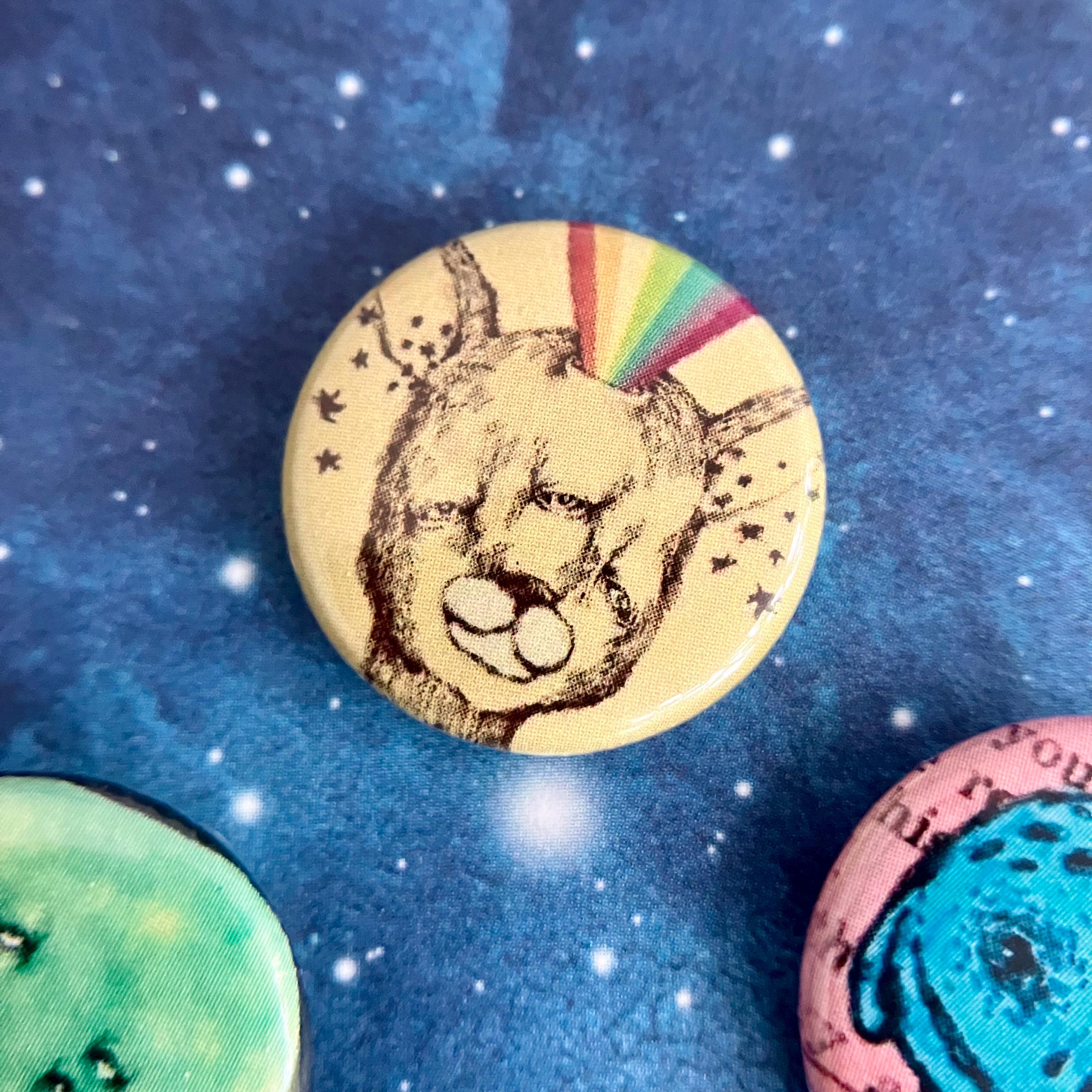 1” Creature Art Buttons Wearable Drawings Pinback | Cryptid Monster ...
