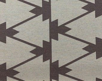 Dekostoff Inka, Leinenoptik Canvas, beiger Dekostoff, Nähen, geometrisches Muster, DIY, naturfarbener Stoff, selber machen, Leinenlook