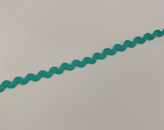 Zackenlitze uni 12mm türkis