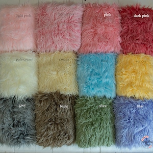 Flokati faux fur pillow sales
