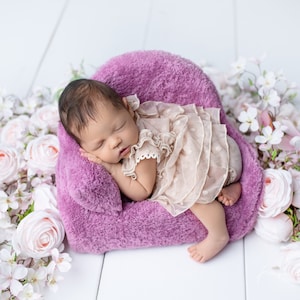 Mini sofa + 3 posing pillows posing seat newborn photo props photo shoot chair mini couch