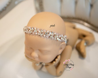 crystal tieback halo headbands newborn props