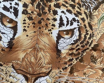 Classic Salvatore Ferragamo 100% Silk Scarf With Jaguar in Classic Salvatore Ferragamo 100% Silk Scarf With Jaguar in