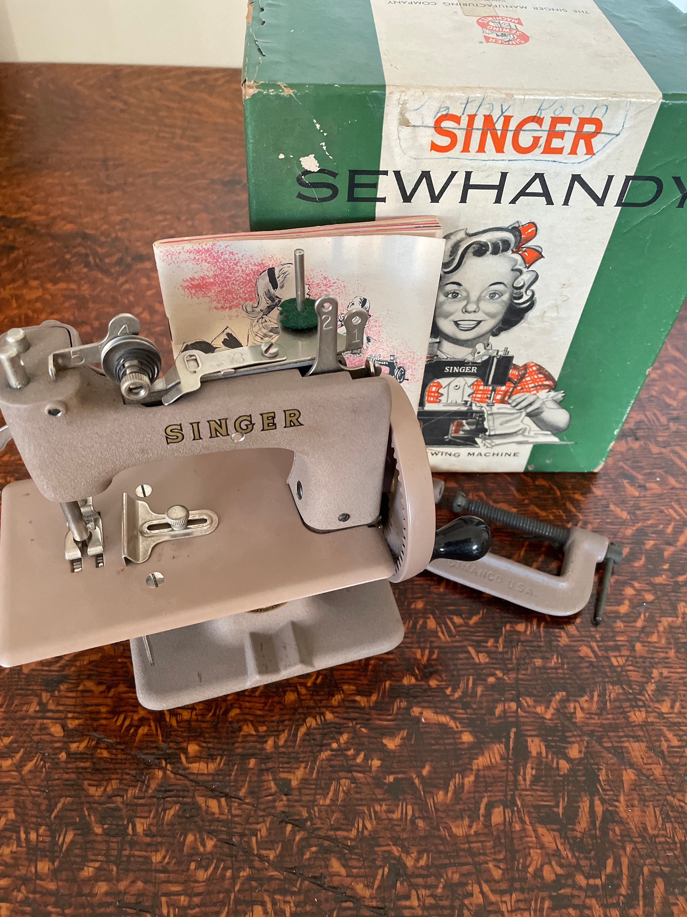 Singer Sewhandy Toy Sewing Machine Needles, Copy of Instructions and Spool  Felts for Singer 20-10 Rectangular Base-NO MACHINE INCLUDED