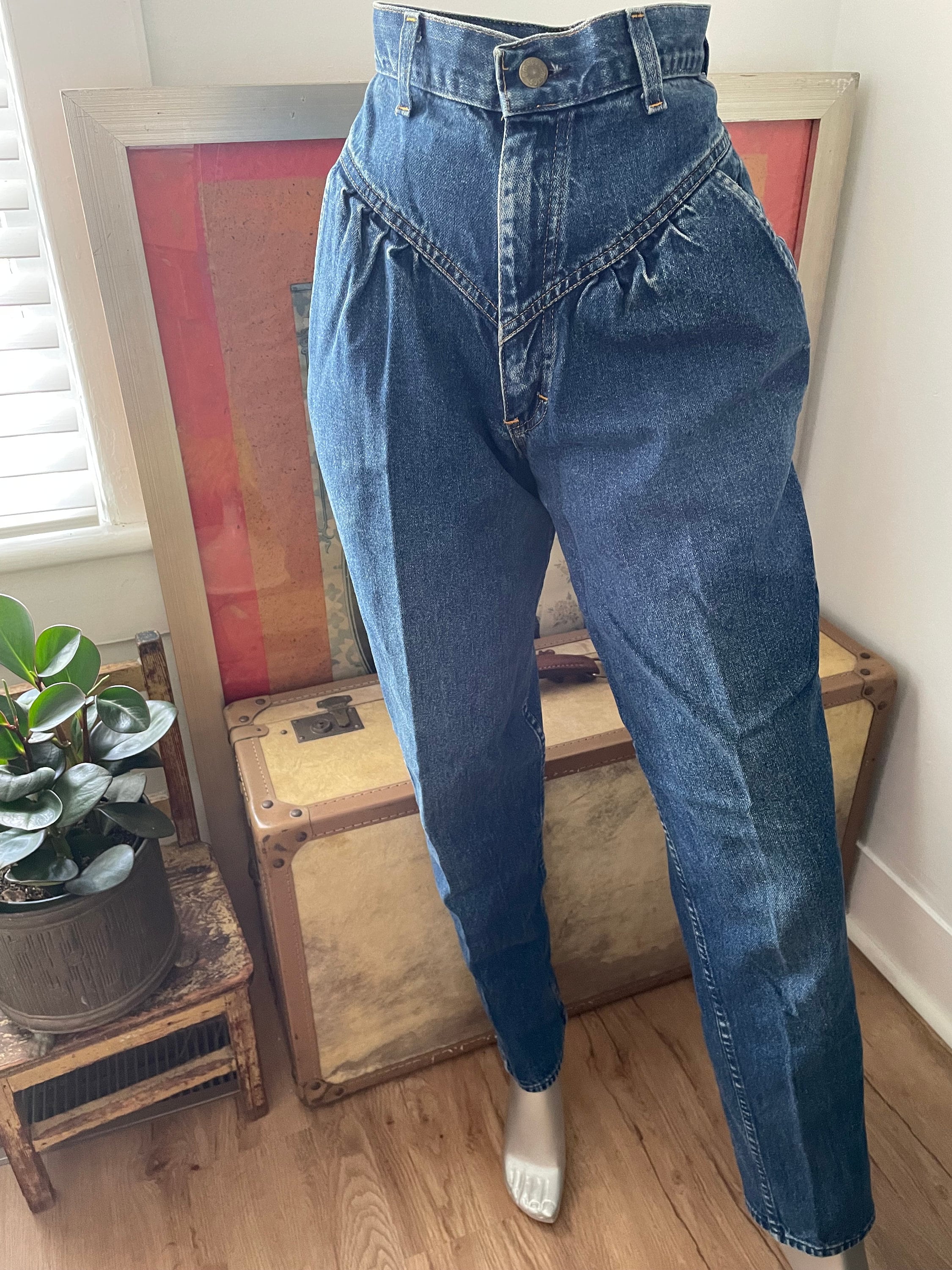 Smac's Denim High Waist Vintage Jeans 1980's Fashion Tapered Smac's Denim High Waist Vintage Jeans 1980's Fashion Tapered