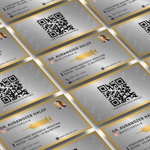 Premium visitekaartje Gold-Silver voor medische gezondheidszorg