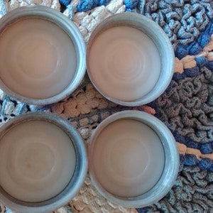 Vintage Ball Zinc & Milk Glass Canning Lids - Set of 4