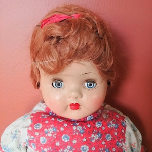 Vintage Composition Doll: 21&quot; Tall, Antique Clothing