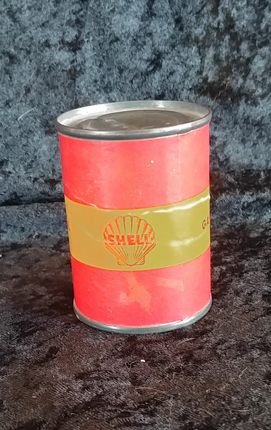 Vintage SHELL Oil Can, 2 Gallon Oil Can With Handle, Red and Yellow,  Collectible Advertisements 