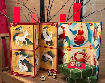 Wietnamska gra planszowa Bau-Cua-Tom-Ca – tradycyjna gra na Nowy Rok Księżycowy (Tet), idealny prezent dla rodziny