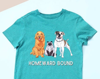 Kids Homeward Bound | Kids 90s Classic Shirt | Shadow Chance and Sassy Top | Disney Dog Lover | Disney Cat Lover | 90s Animal Movie