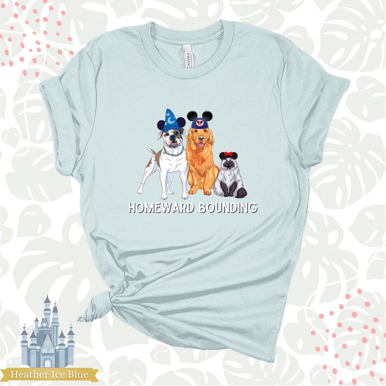 Homeward Bounding Short Sleeve Tee Disney Graphic Shirt Shadow Chance and Sassy Top Pet Lover Homeward Bound Movie Cat and Dog image 5