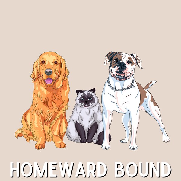 Homeward Bound SVG and PNG | Shadow | Chance | Sassy | Cricut | Silhouette