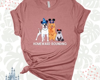 Homeward Bounding Short Sleeve Tee | Disney Graphic Shirt | Shadow Chance and Sassy Top | Pet Lover | Homeward Bound Movie Cat and Dog