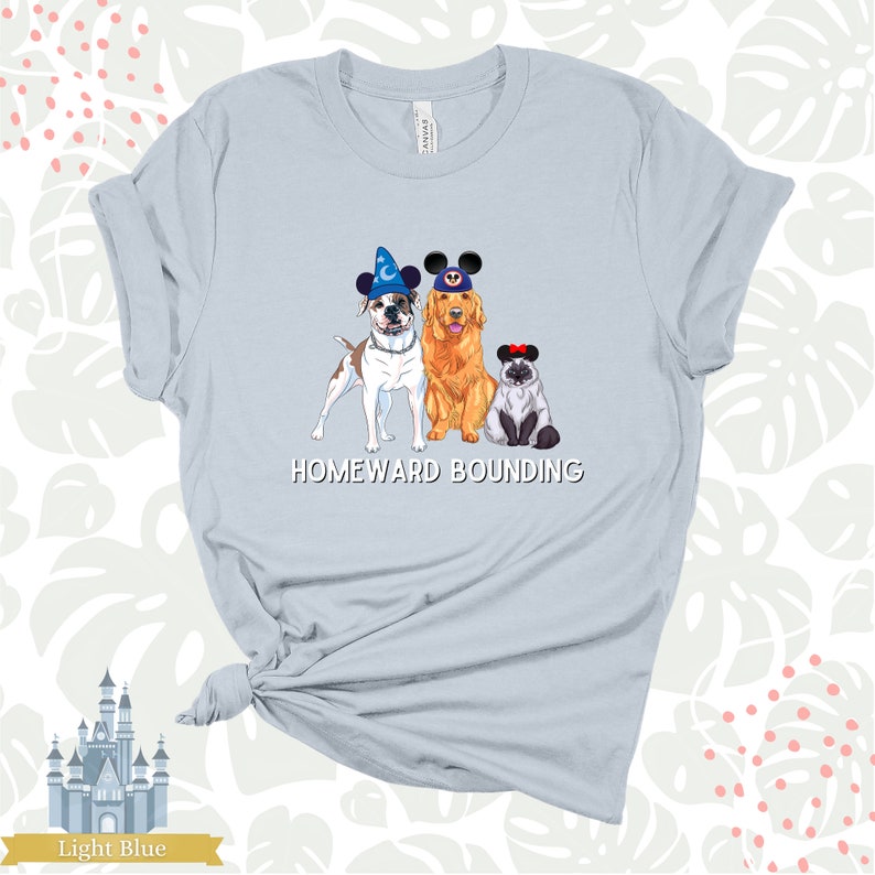 Homeward Bounding Short Sleeve Tee Disney Graphic Shirt Shadow Chance and Sassy Top Pet Lover Homeward Bound Movie Cat and Dog image 4