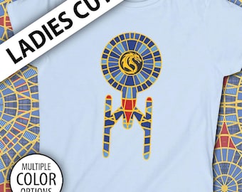 ドラゴンカーペットコン スターシップTシャツ / コスプレシャツ / コスプレ / コスプレTシャツ / コスプレイヤー / ドラゴンコン / ギフト / マリオットカーペット / レディースカット