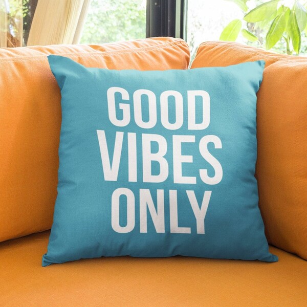 Throw Pillow- Good Vibes Only main image 0