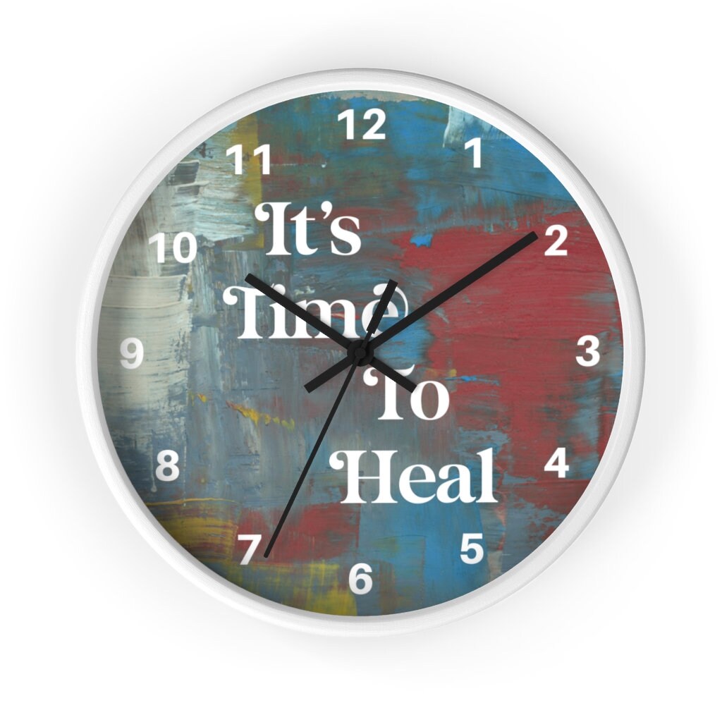 It's Time to Heal Wall Clock Therapy Office Decor Etsy