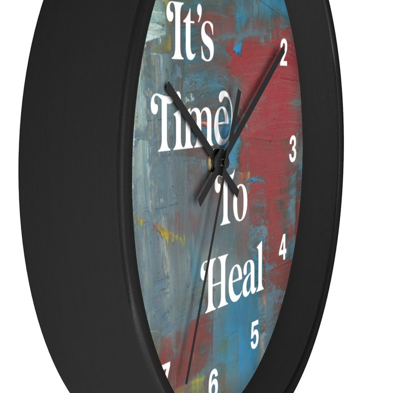It's Time to Heal Wall Clock Therapy Office Decor Etsy