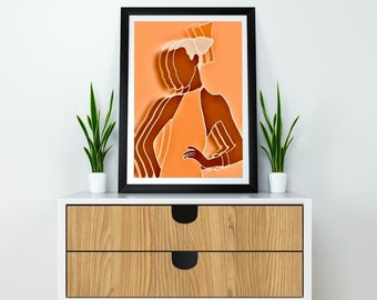 Afro-Amerikaanse kunst | De zwarte | van de Kunst van de Vrouw Melanine Kunst | De mooie Zwarte Kunst van het Meisje