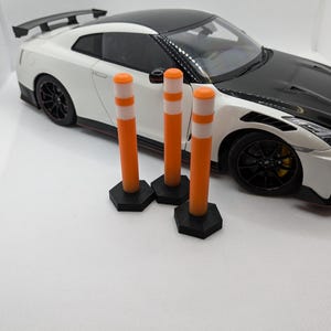 Conos de tráfico para dioramas de maquetas canadienses en escala 1/18 - 1/24 - 1/32 - 1/64