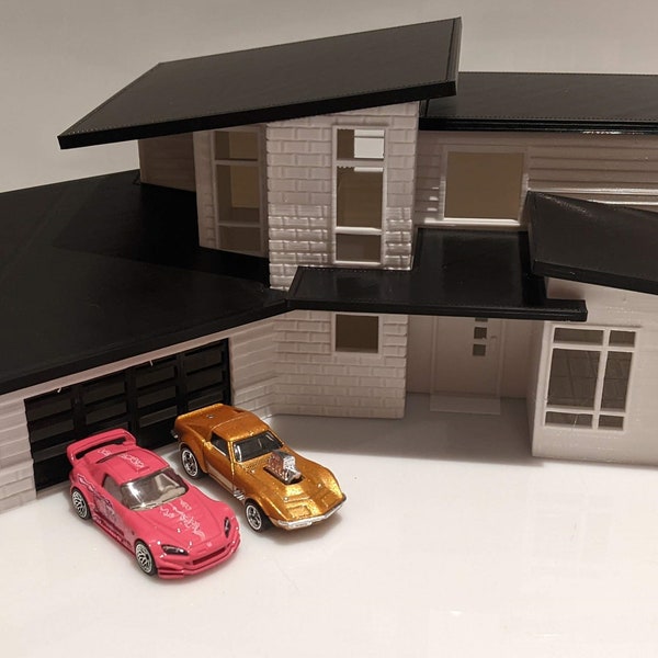 Modern house for 1/64 hot wheels diorama