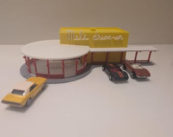 Mel's Drive-in Restaurant in 3D for 1/64 scale miniature cars